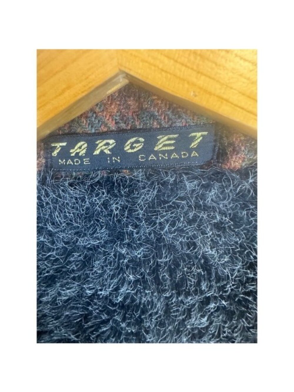 Vintage 70s Target Canada Brown Plaid Wool Orlon Pile Lined Car Coat Mens 38 - Picture 6 of 14